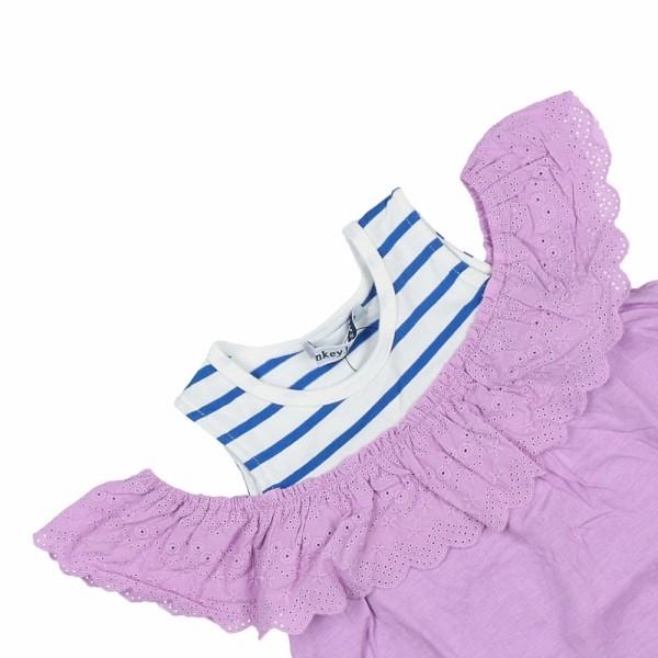 ●50％OFFセール●ラスト1点●ドンキージョシー　Donkey Jossy　ボーダー配色オフショルＴシャツ （110cm）半額　アウトレット | DONKEY JOSSY | 04