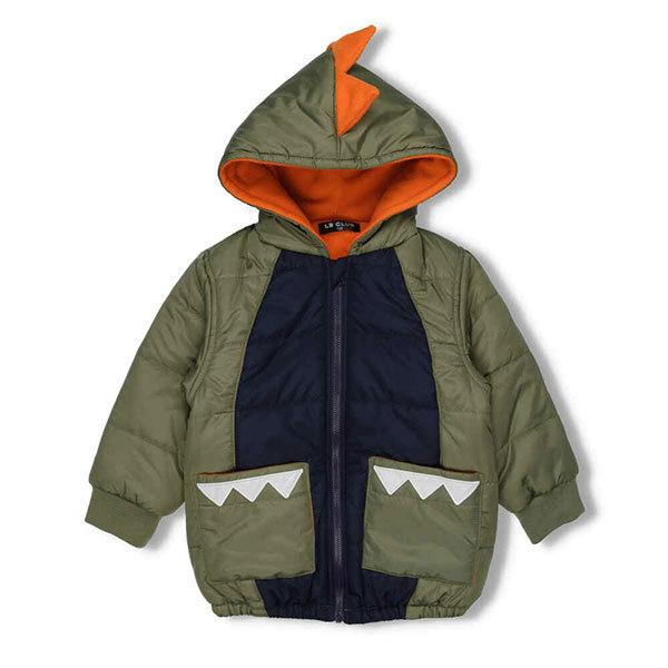 ●40％OFFセール●LB CLUB　エルビークラブ　背びれ付き中綿ジャケット(90cm）アウトレット 子ども服 恐竜 | LB CLUB | 01