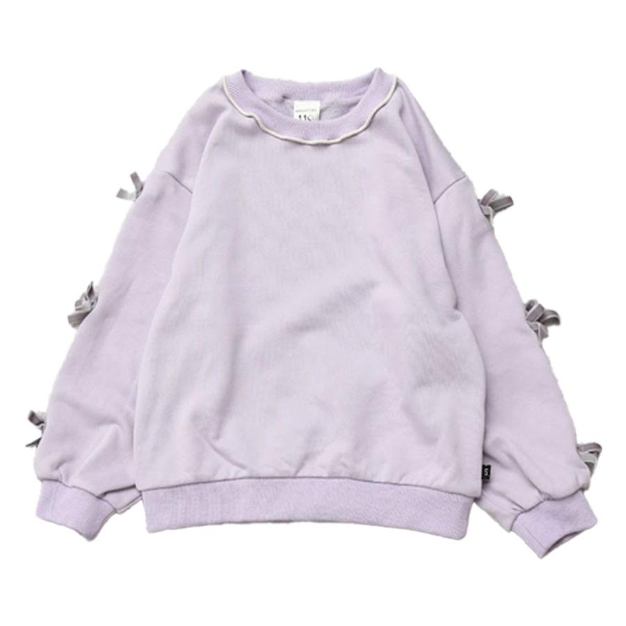 SUNDAYS SUN サンデイズサン 袖リボン付き フリルネックトレーナー (  110 120 130 140  )  キッズ 幼児 プレゼント スウェット おでかけ カジュアル 女の子 通 | SUNDAYS SUN | 03