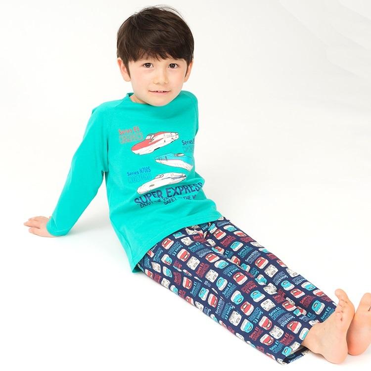 ハングリーハート Hungry Heart JR新幹線電車プリント長袖パジャマ ( 80 90 100 110 120 130 ) キッズ 男の子 | Kids Foret | 13