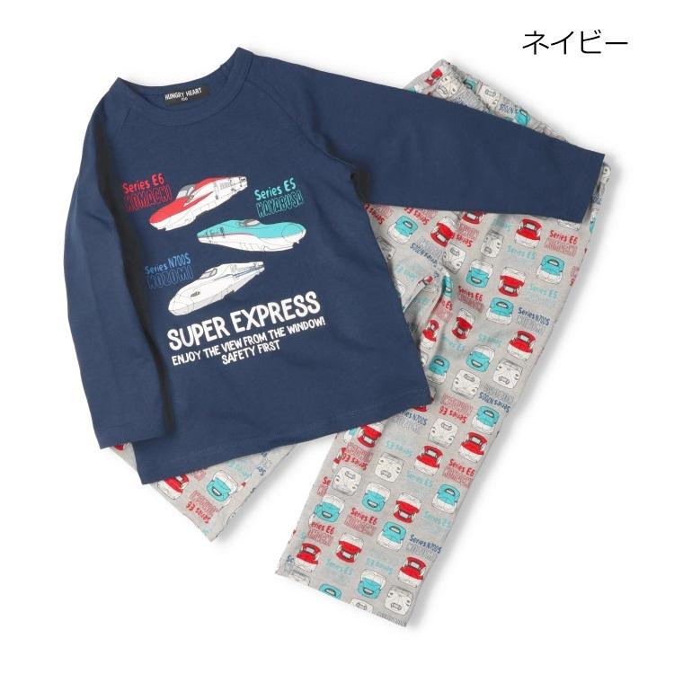 ハングリーハート Hungry Heart JR新幹線電車プリント長袖パジャマ ( 80 90 100 110 120 130 ) キッズ 男の子 | Kids Foret | 02