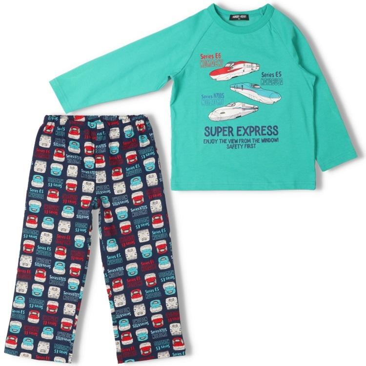 ハングリーハート Hungry Heart JR新幹線電車プリント長袖パジャマ ( 80 90 100 110 120 130 ) キッズ 男の子 | Kids Foret | 03