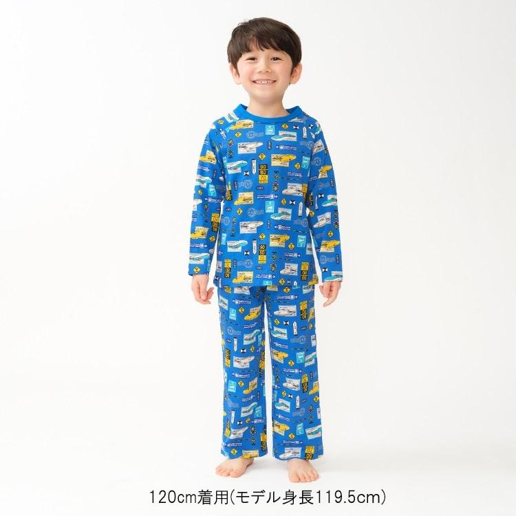 ハングリーハート Hungry Heart JR新幹線電車総柄長袖パジャマ ( 80 90 100 110 120 130 ) キッズ 男の子 | Kids Foret | 11