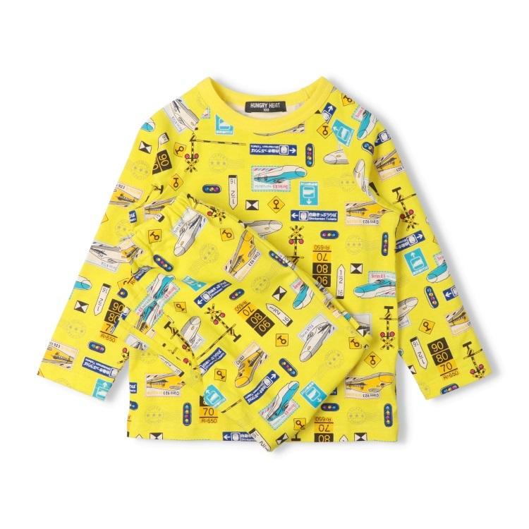 ハングリーハート Hungry Heart JR新幹線電車総柄長袖パジャマ ( 80 90 100 110 120 130 ) キッズ 男の子 | Kids Foret | 02