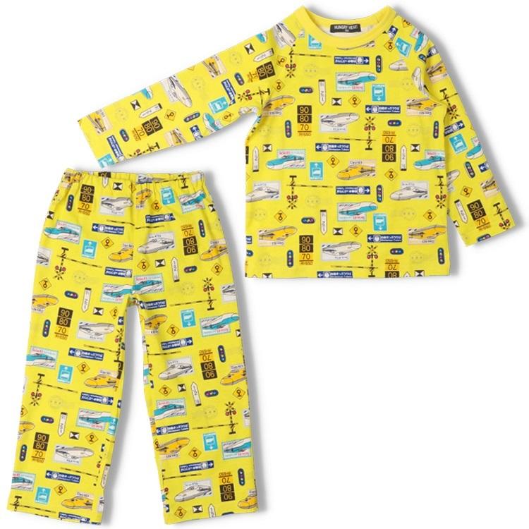 ハングリーハート Hungry Heart JR新幹線電車総柄長袖パジャマ ( 80 90 100 110 120 130 ) キッズ 男の子 | Kids Foret | 03