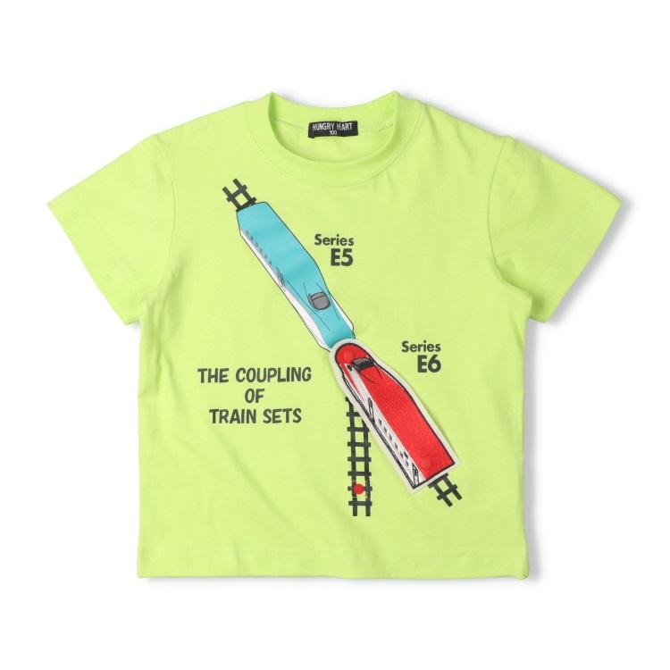 ハングリーハート Hungry Heart 新幹線電車こまちはやぶさ連結半袖Tシャツ ( 80 90 100 110 120 130 ) | Kids Foret | 01