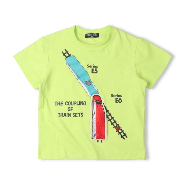 ハングリーハート Hungry Heart 新幹線電車こまちはやぶさ連結半袖Tシャツ ( 80 90 100 110 120 130 ) | Kids Foret | 03