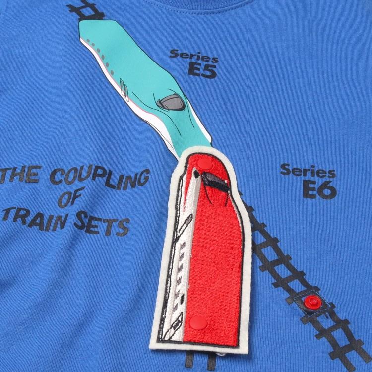 ハングリーハート Hungry Heart 新幹線電車こまちはやぶさ連結半袖Tシャツ ( 80 90 100 110 120 130 ) | Kids Foret | 07