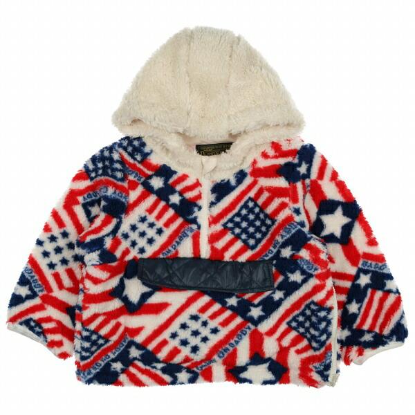 ●50％OFFセール●ダディオダディ　Daddy Oh Daddy　配色・星条旗柄フード付ボアパーカー（80-150）　アウトレット | Daddy Oh Daddy | 03