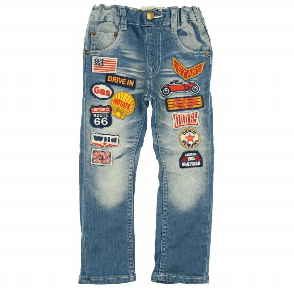 ●50％OFFセール●ラスト1点●ダディオダディ　Daddy Oh Daddy　ワッペン付ストレッチデニムパンツ  （90cm）半額 アウトレット | Daddy Oh Daddy | 01