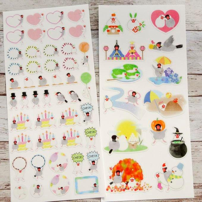 ☆新作あり☆文鳥さんスケジュール・卓上カレンダー専用透明