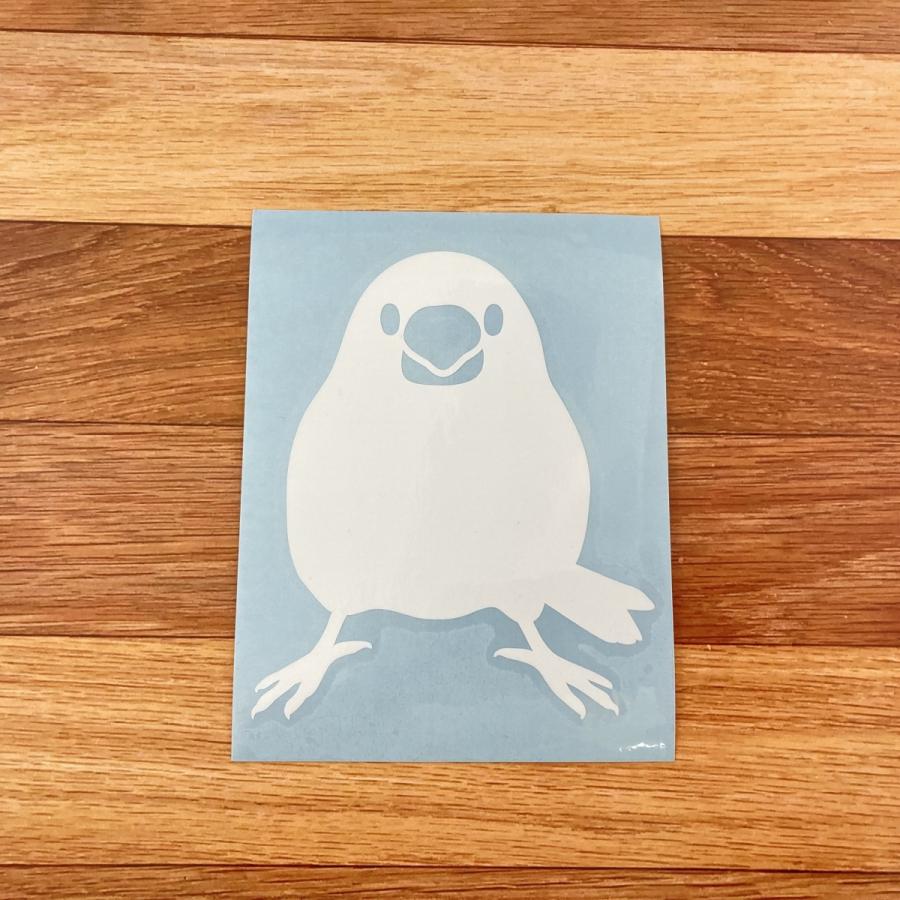 文鳥さんロゴステッカー（同サイズ2枚セット）デカール／カッティングステッカー／カーステッカー／自転車／バイク／文鳥グッズ／ブンチョウ |  | 02