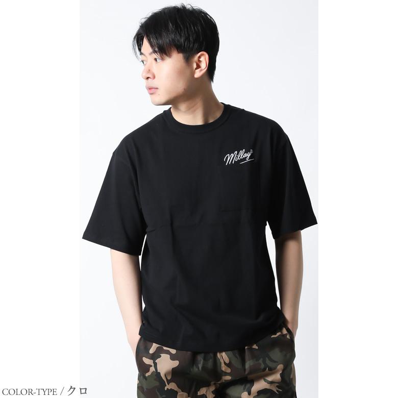 Tシャツ 半袖 刺繍 ポケットTシャツ ワンポイント ロゴ 丸首 綿