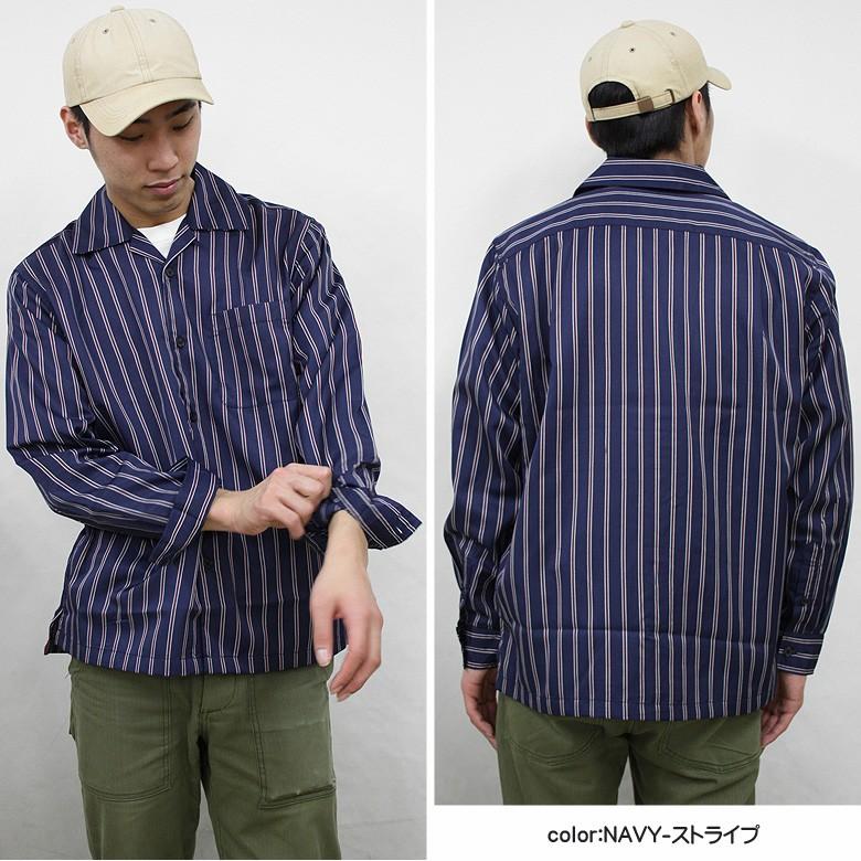 人気商品は シャツ ストライプ メンズ 開襟 オープンカラー カジュアル 服＆ファッション小物