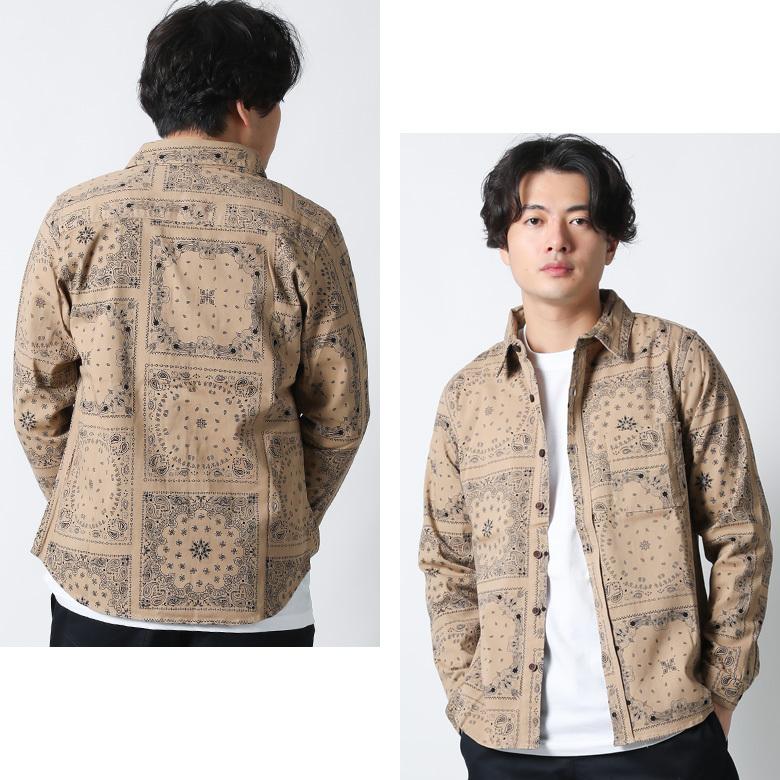 RRL 長袖シャツ バンダナ柄　L REALCONTENTS 長袖 シャツ ペイズリー柄 バンダナ柄 メンズ 長袖