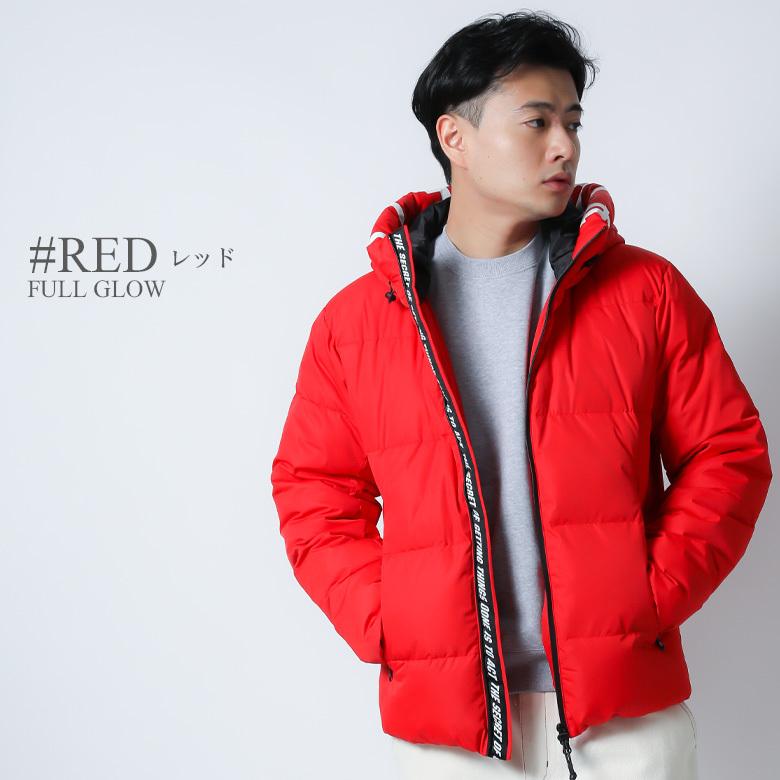 32502FORHER メンズ中綿入りブルゾン赤サイズM