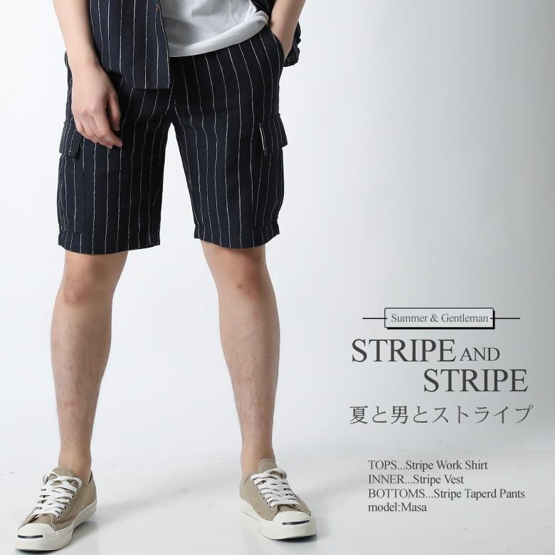FIDRA ネイビー ストライプ ショートパンツ ネイビー ストライプ ショートパンツ - メルカリ