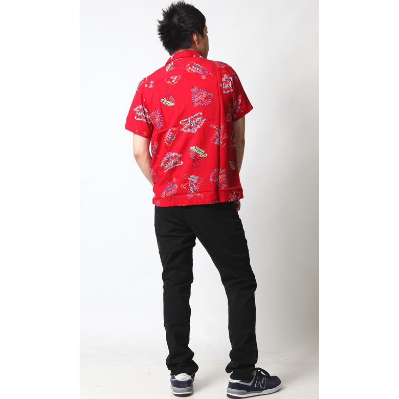 HEAD GOONIE オープンカラー レーヨンシャツ アロハ 赤 XL 漢字柄 HEAD GOONIE オープンカラー レーヨンシャツ アロハ 赤 XL 漢字