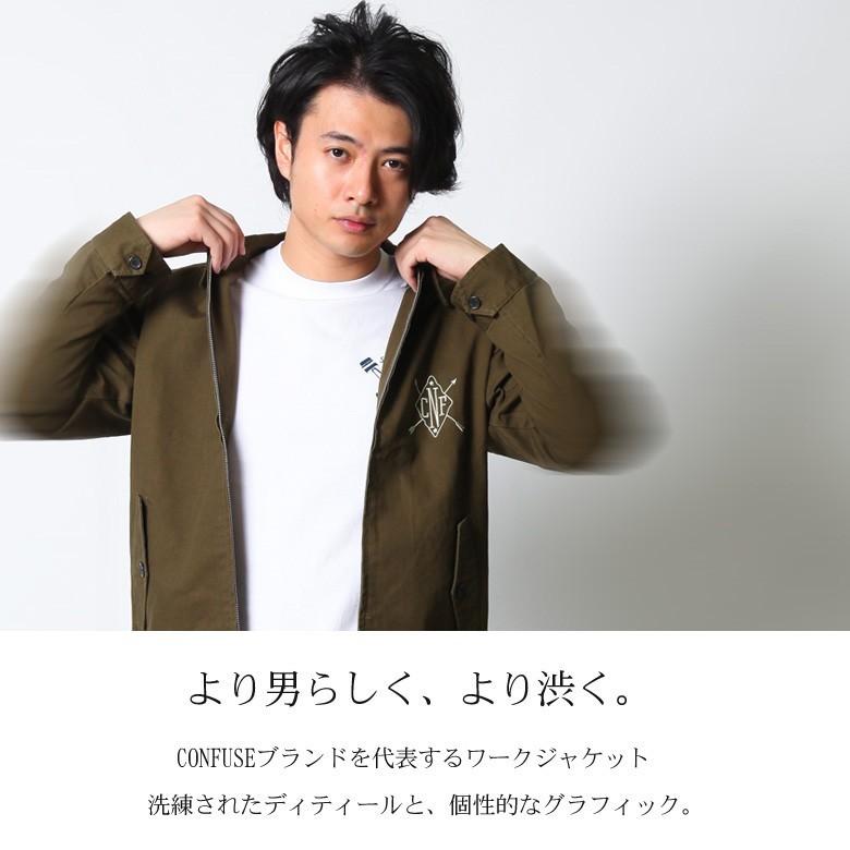 ワークジャケット スイングトップ 刺繍 ライトアウター メンズ アメカジ ブランド Confuse コンフューズ M L Xl 91 H335 Co Maqua Store 通販 Yahoo ショッピング