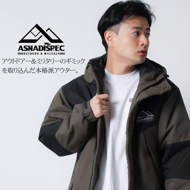 ASNADISPEC マウンテンパーカー メンズ ブランド 中綿ジャケット ASNADISPEC マウンテンパーカー メンズ ブランド 中綿ジャケット