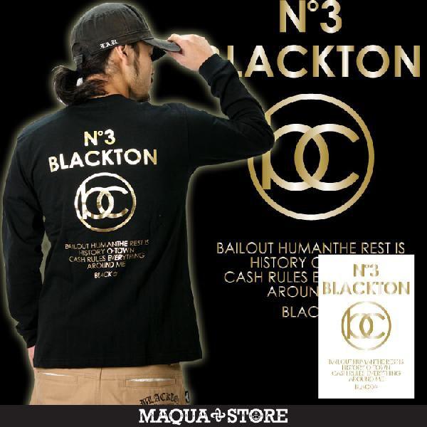 ロンT ストリート ブランド メンズ 長袖 Tシャツ プリント BLACKTON ブラクトン ロゴ 大きいサイズ 春 ファッション｜attention-store