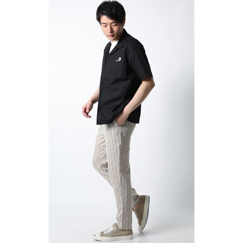 CONFUSE オープンカラーシャツ ワークシャツ 開襟 シャツ メンズ