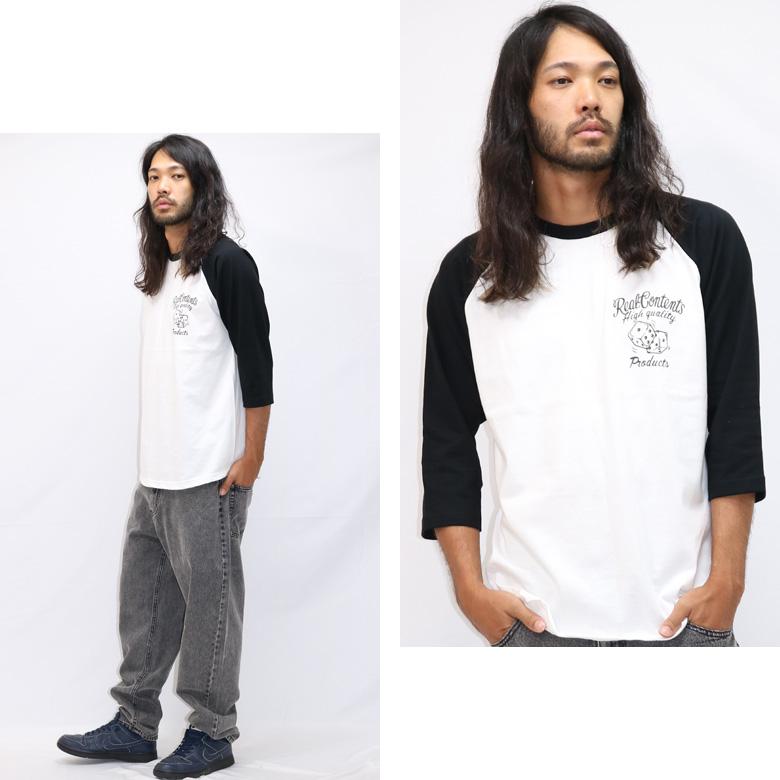 REALCONTENTS Tシャツ ティーシャツ 七分袖 7分袖 半端袖