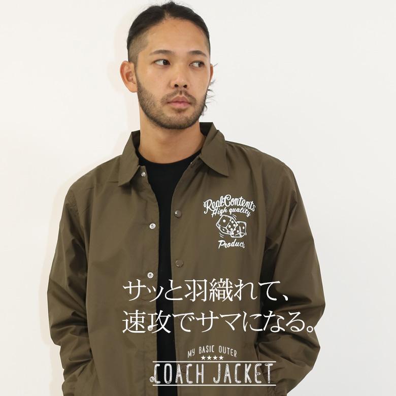 REALCONTENTS コーチジャケット メンズ ナイロン ウインド REALCONTENTS コーチジャケット メンズ ナイロン ウインド
