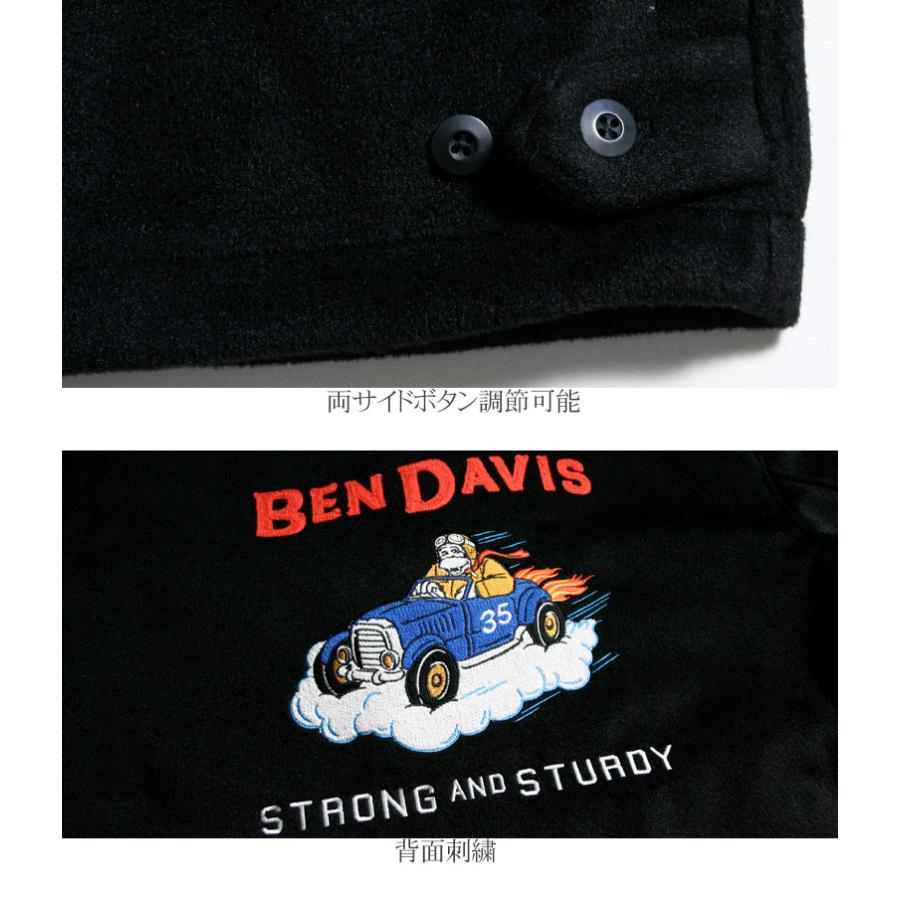 【美品】ベンデイビス　メルトンジャケット　WORK CLOTHES 刺繍　M BEN DAVIS ベンデイビス ジャケット ワーク メルトン スイング
