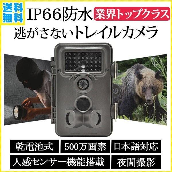 トレイルカメラ 人感センサー 動物 防犯カメラ 家庭用 屋外 防水 SD