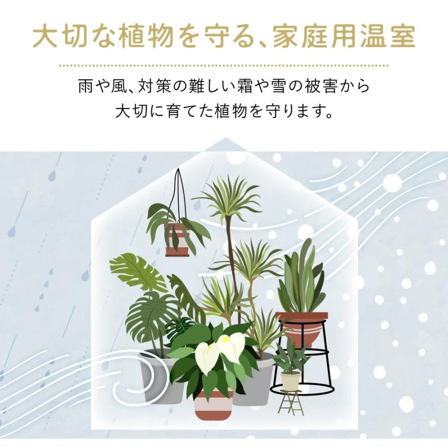 ビニールハウス 家庭用 小型 2段 巻き上げ式 温室棚 おしゃれ 家庭菜園