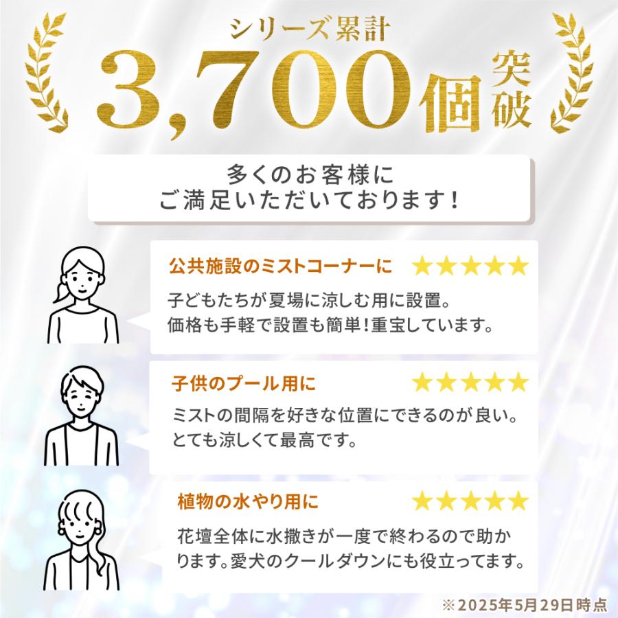 ミストシャワー 散水機 12m 熱中症 対策 スプリンクラー 屋外用