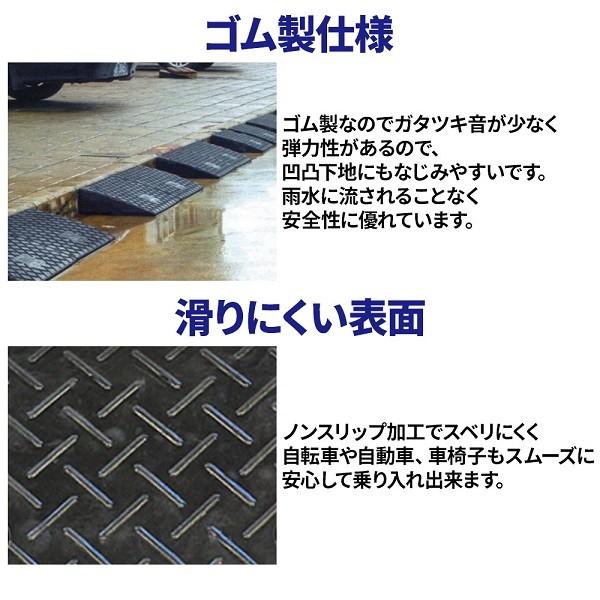 段差プレート 10cm ゴム製 駐車場 屋外用 段差解消スロープ 滑りにくい ステップ 段差解消 車 庭 玄関 車椅子 台車 バイク 車庫 自転車 Attention 通販 Yahoo ショッピング