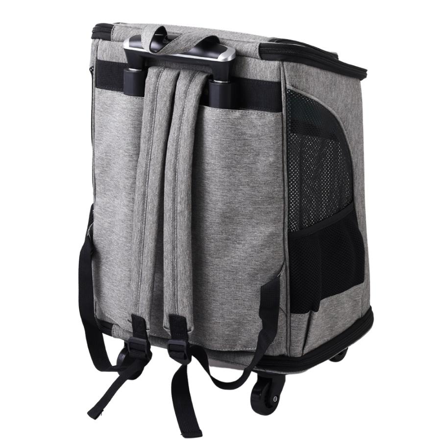 新品✨️グレー色✨ペット キャリーケース リュックサック キャスター付きカート 楽天市場】ペット キャリーバッグ キャスター付き リュック