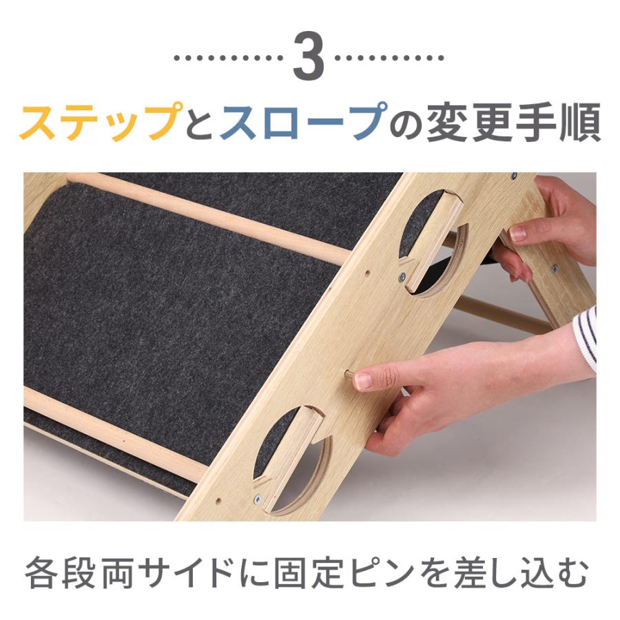 ドッグステップ ドッグスロープ 3段 2WAY 階段 ペットステップ 犬