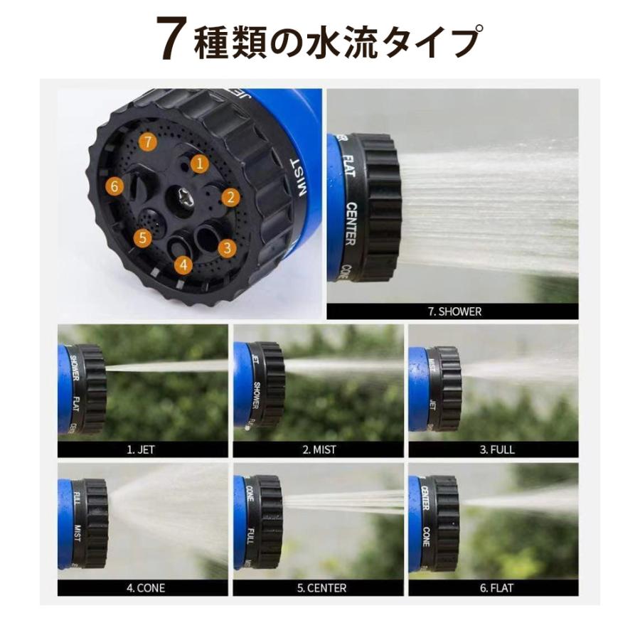 ホース 15m 散水ホース ステンレスホース ウォーターガン 洗車