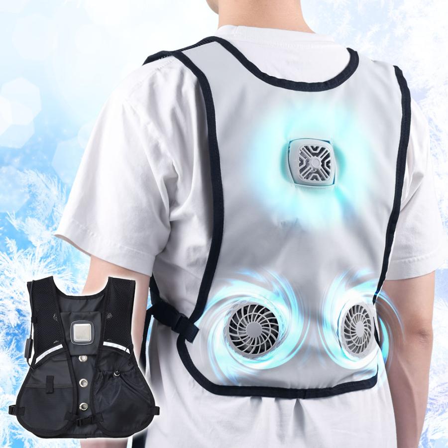 空調服用冷感服ベスト　空調服付き。最終値下げ！ Bestanswer 服2枚付き 空調ベスト フルセット 空調作業服 2025