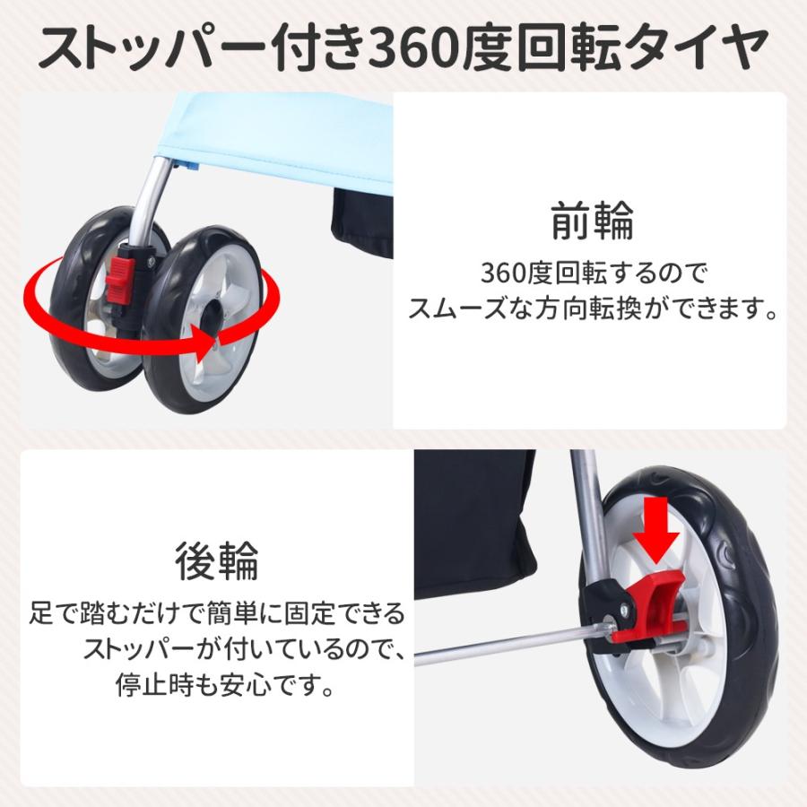 ペットカート ドッグカート キャリー ペットバギー 折りたたみ式 大型犬 多頭中小型犬・猫 (レッド) dショッピング |折りたたみ ペットカート 4輪 多頭 小型犬 中型犬