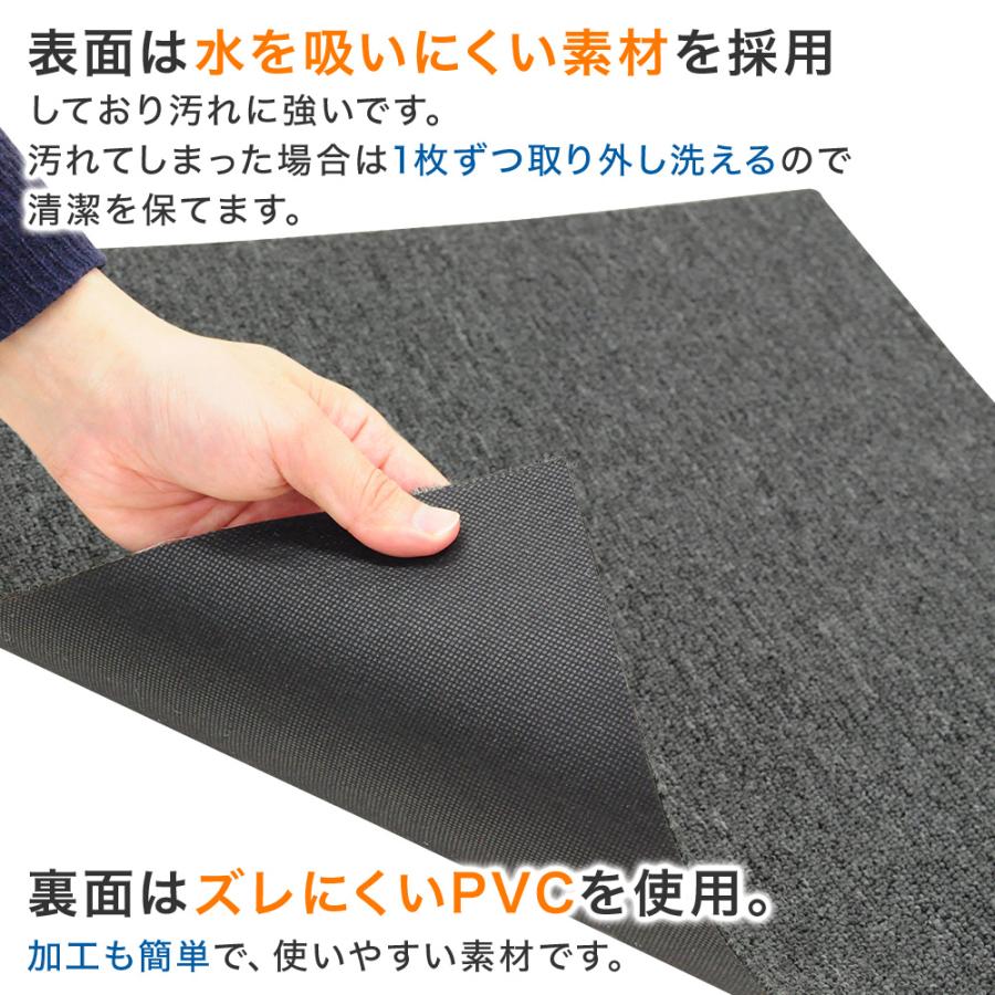 タイルカーペット　100枚セット フロアマット グレー　防音　滑り止め 簡単 タイルカーペット 100枚セット フロアマット グレー 防音 滑り