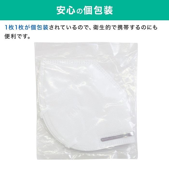 KN95 マスク 10枚 KN95マスク 個包装 N95マスク と 同等 KNマスク 立体 4層 立体型 使い捨て 個別包装 ホワイト｜attention8-25｜05