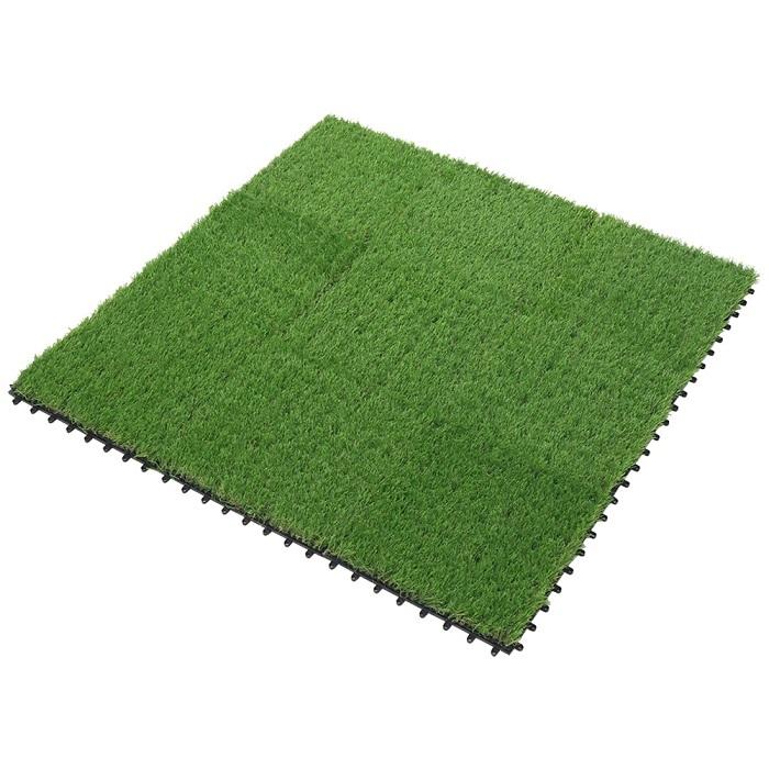 人工芝 パネル 9枚 30cm×30cm タイル ジョイント ジョイント人工芝 庭