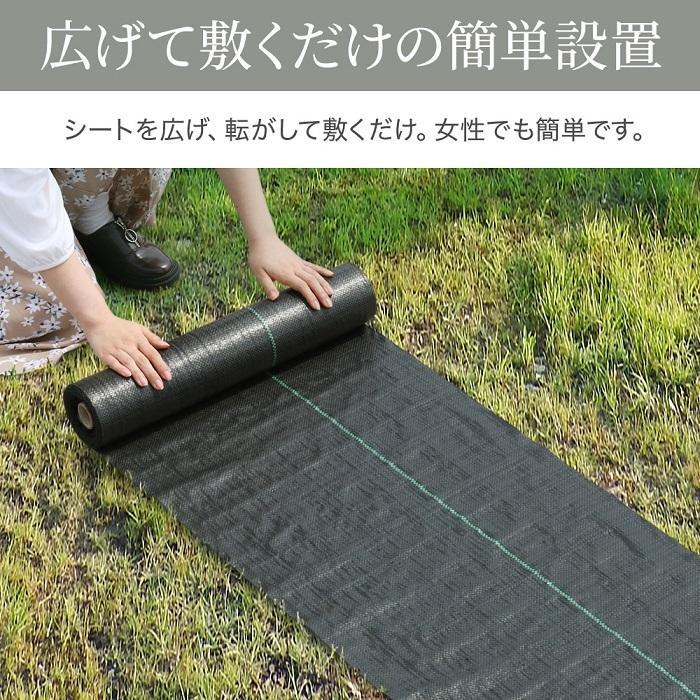 防草シート ピン 50cm 除草シート ピン付きあり 0.5m×100m UV剤入り