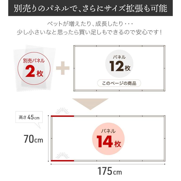 ペットサークル 犬用 ペットフェンス ドア付き 12枚 45cm×35cm ペット