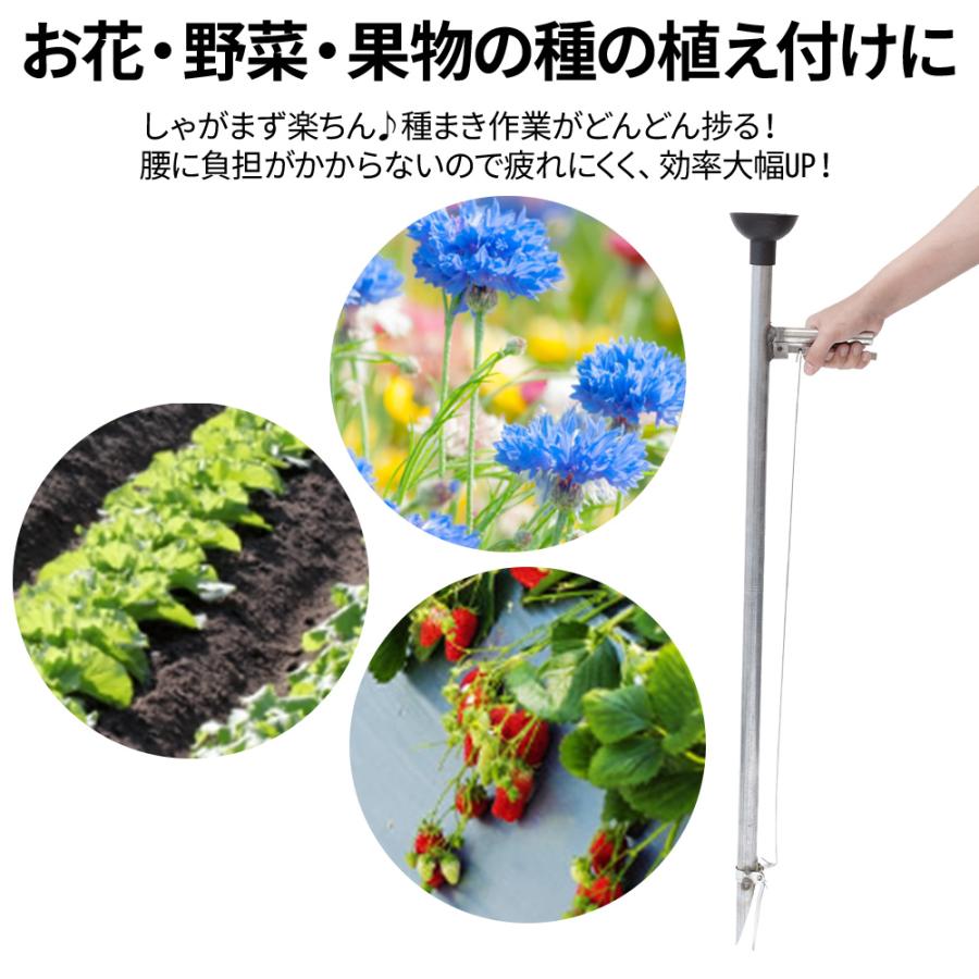 種まき機 種まき 穴あけ 播種機 手動 種まき器 軽量 ステンレス