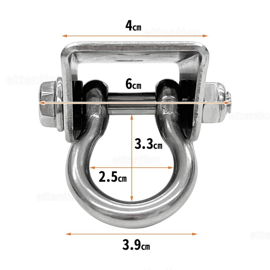 天井フック 吊り下げ 耐荷重 400kg ステンレス 壁 180度回転 フック マウントキット ハンモック チューブトレーニング ブランコ｜attention8-25｜05