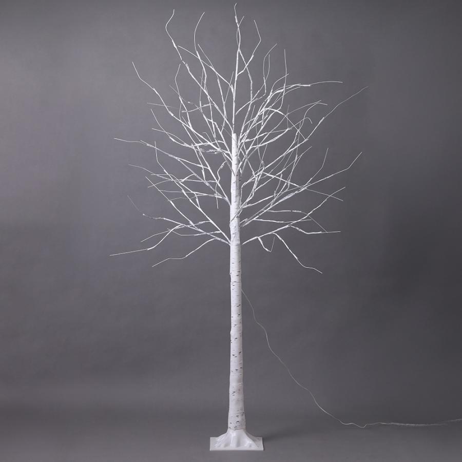 クリスマスツリー 白樺 180cm 北欧 USB ブランチツリー ホワイト LED