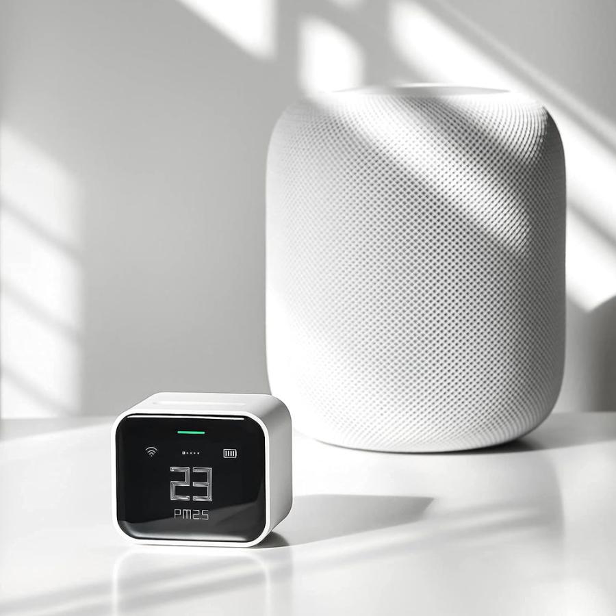 空気測定器 日本製センサー搭載 温度計 湿度計 空気品質モニター 空気