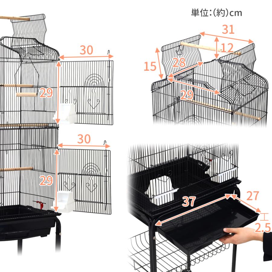 Betty 読み込ま shop様専用鳥かご バードケージ セキセイ 4つ 黒 Betty 読み込ま shop様専用鳥かご バードケージ セキセイ 4つ 黒