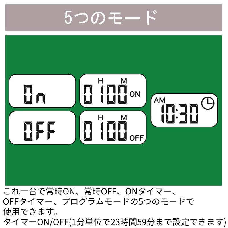 タイマーコンセント コンセントタイマー デジタル タイマー付き
