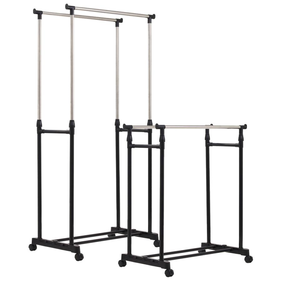 ハンガーラック スリム 2段 頑丈 パイプハンガー 押入れ 洋服